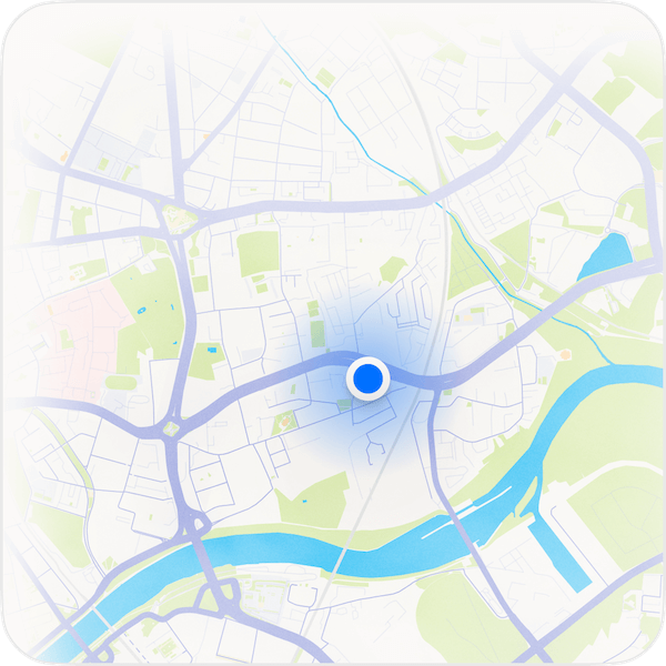 A map of your location.