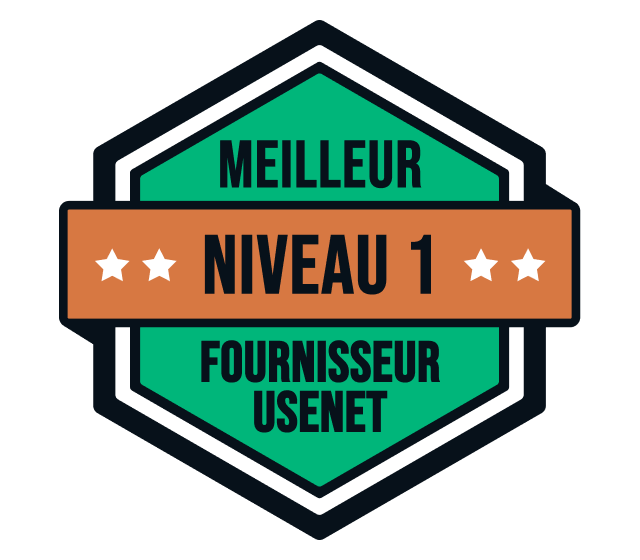 A green and gold banner showing that Eweka is renowned as the best tier 1 Usenet provider.